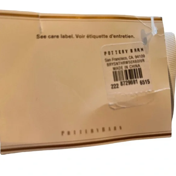 Pottery Barn Bryson Woven Knit Throw With Twisted Fringe- New with tags! - Picture 6 of 7